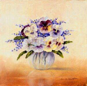 Pansies With Forget-me-nots
