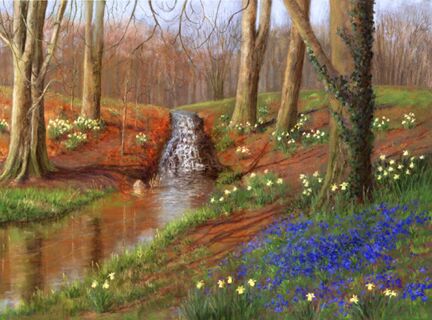 Springtime at Himley (with scillas and daffodils)