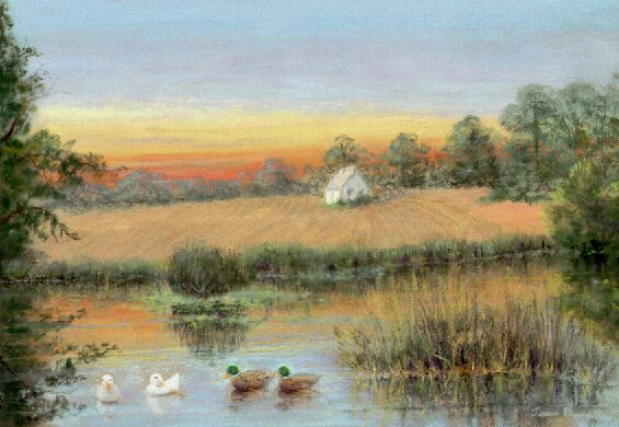 Sunset and Harvest at Himley